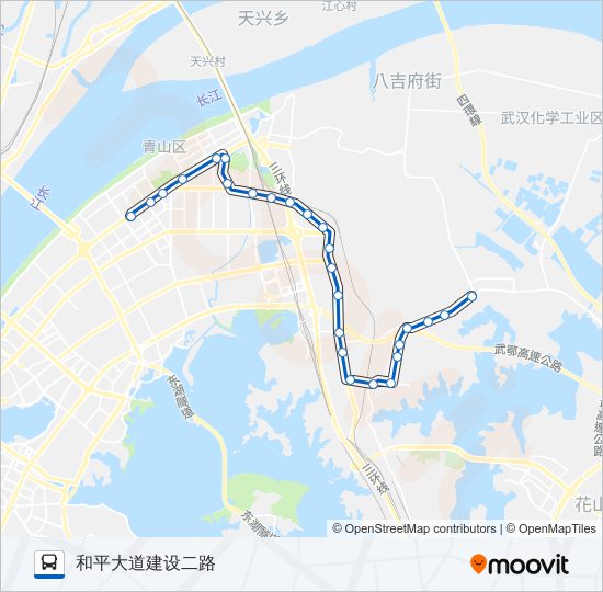 公交201路的线路图