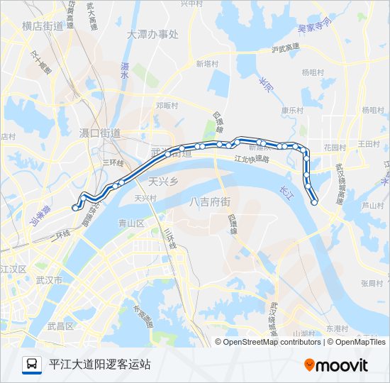 公交232路的线路图