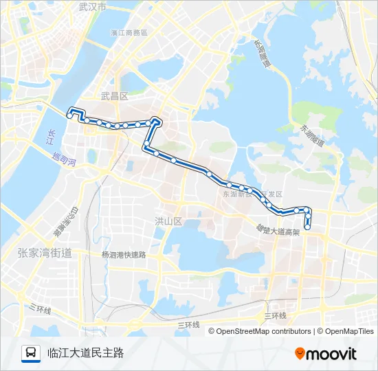 公交521路的线路图