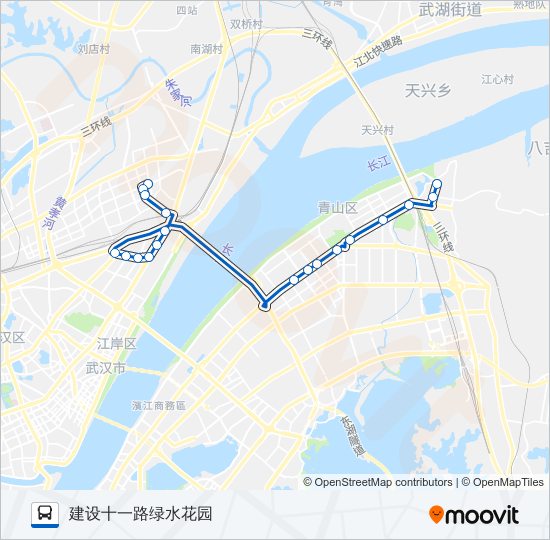 公交555路的线路图