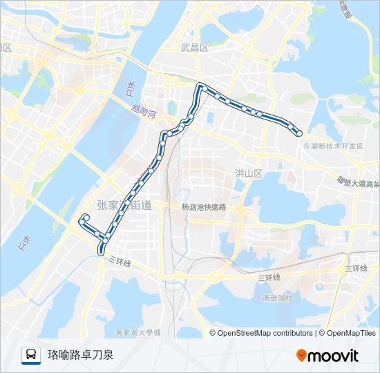 公交593路的线路图