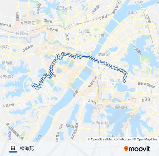 公交596路的线路图