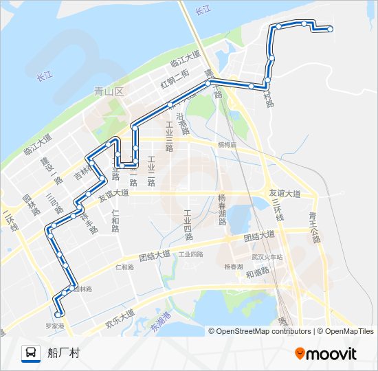 617路路线:日程,站点和地图-船厂村