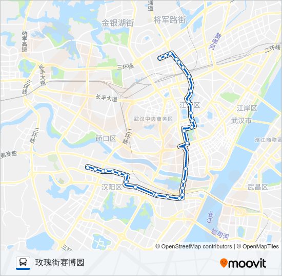 公交705路的线路图