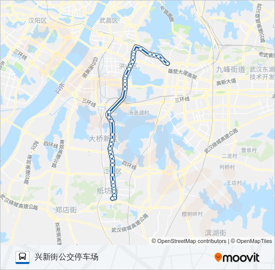公交905路的线路图