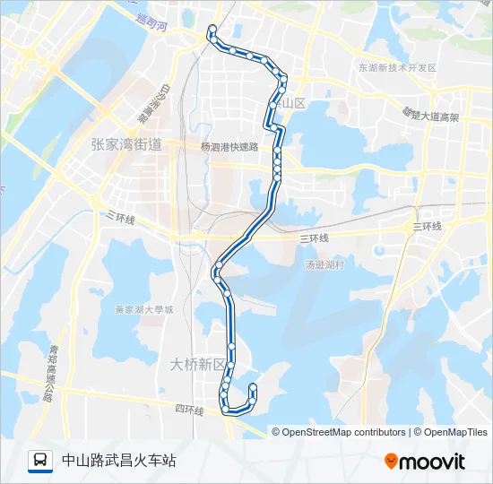 公交921路的线路图