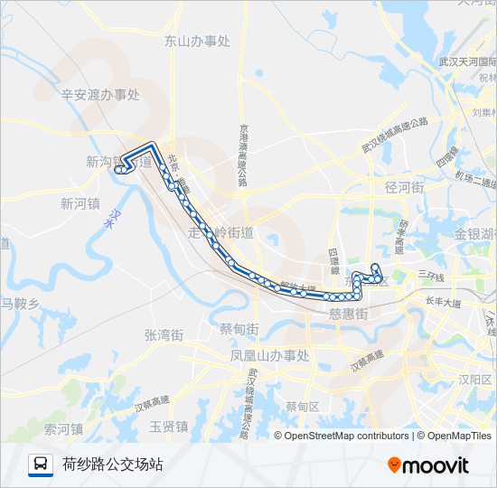 公交H85路的线路图