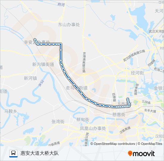 公交H86路的线路图