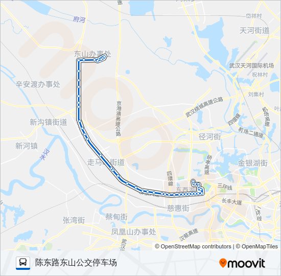 公交H89路的线路图
