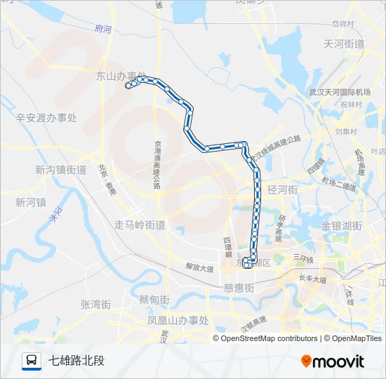公交H90路的线路图