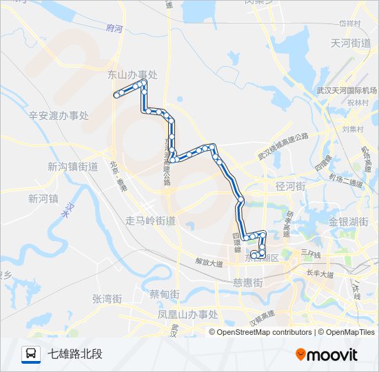 公交H91路的线路图