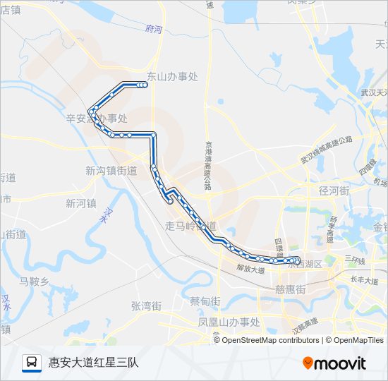 公交H92路的线路图