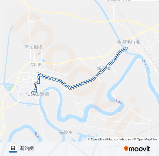 公交汉川6路的线路图