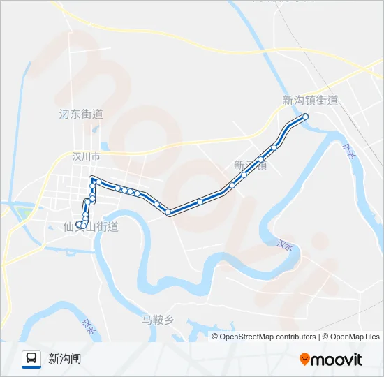汉川6路 Bus Line Map