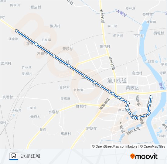 黄陂5路 bus Line Map