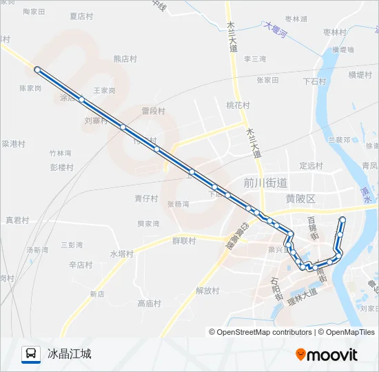 黄陂5路 Bus Line Map