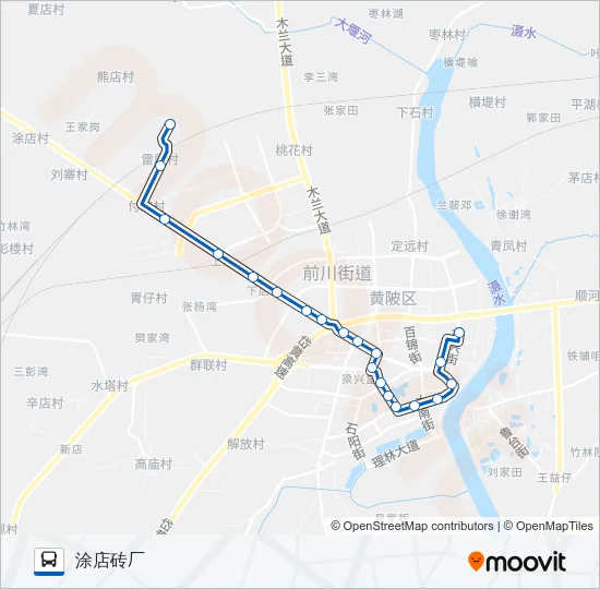 黄陂5路 Bus Line Map