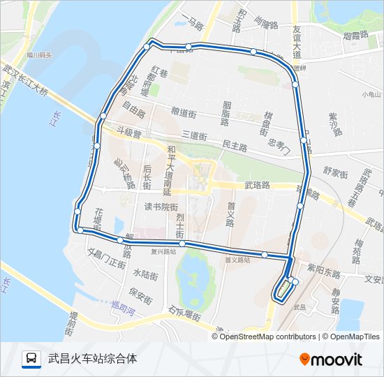 公交43内环路的线路图