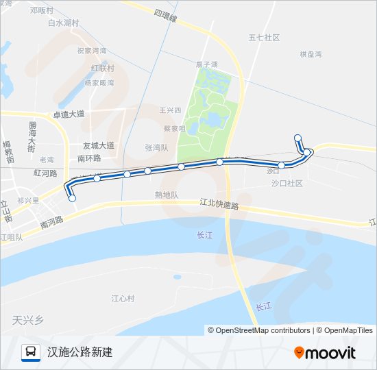 公交212区间路的线路图