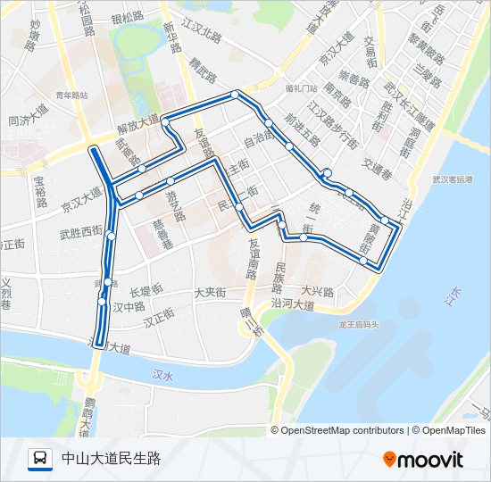 公交364内环路的线路图