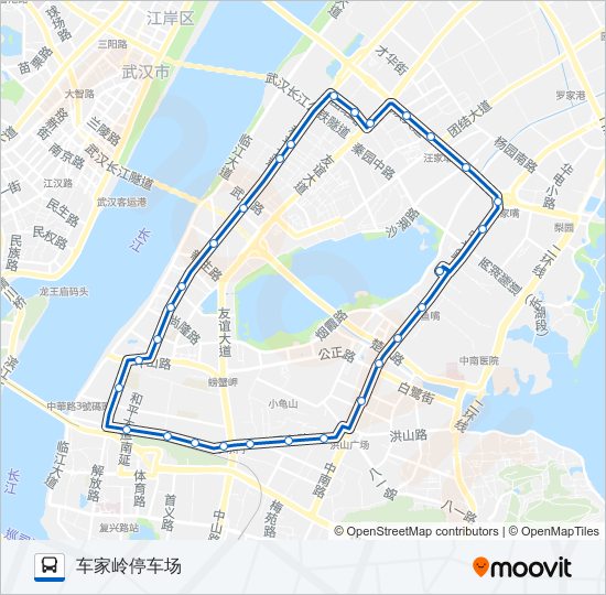 公交530内环路的线路图