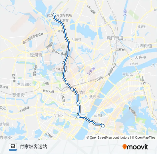 机场大巴一线 Bus Line Map