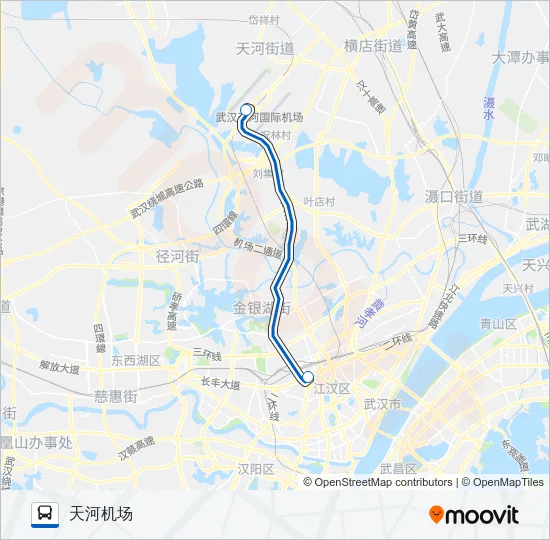 公交机场巴士一路的线路图