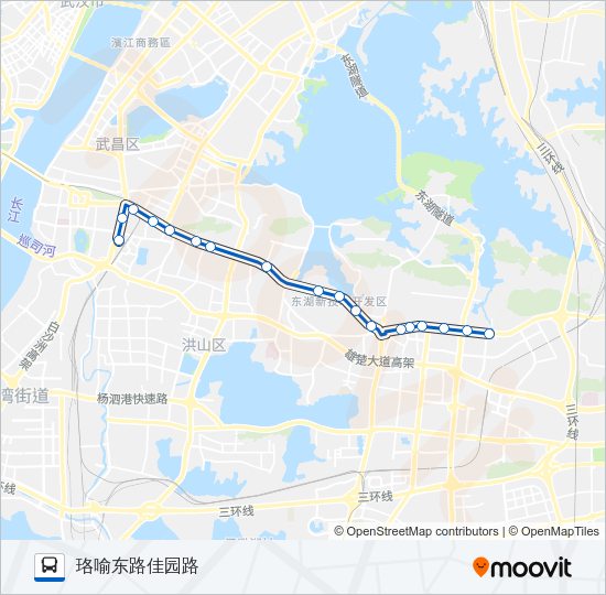 公交518通宵车路的线路图