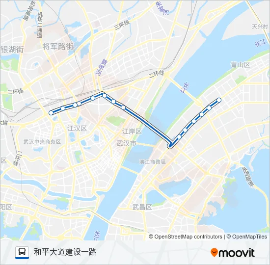 公交545通宵车路的线路图