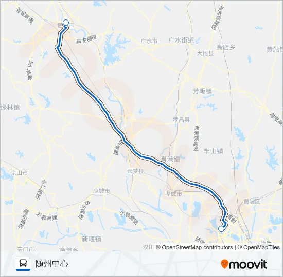 机场巴士随州线 Bus Line Map