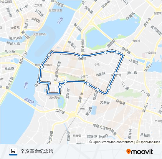公交老武昌旅游专路的线路图