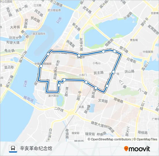 老武昌旅游专线 Bus Line Map