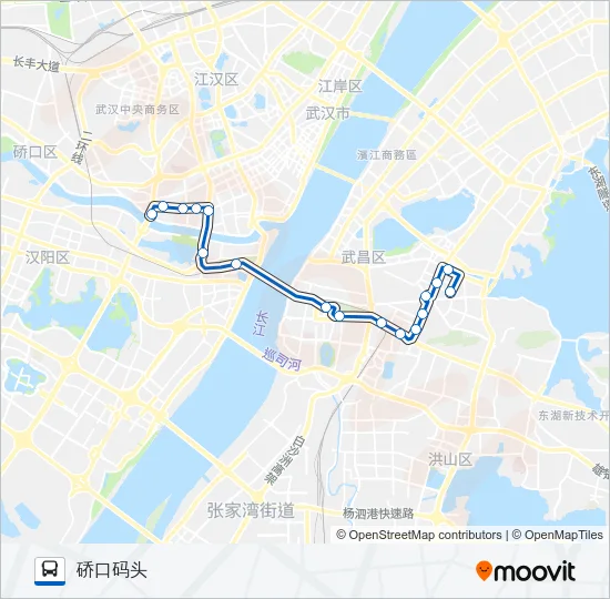 电1路 Bus Line Map