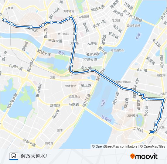 公交电车4路的线路图