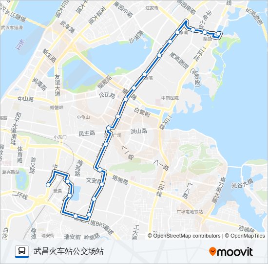 公交电车8路的线路图