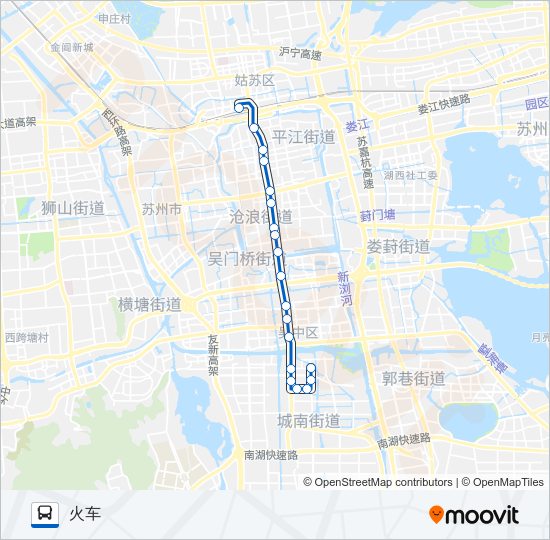 公交1路的线路图