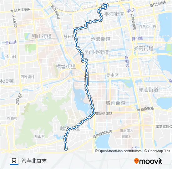 54路 Bus Line Map