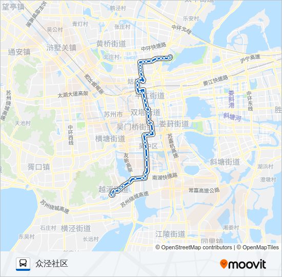 公交55路的线路图