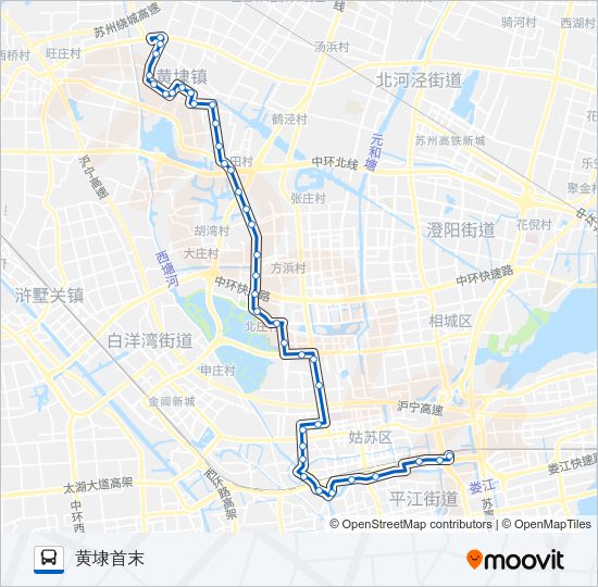 82路路線:日程,站點和地圖-黃埭首末