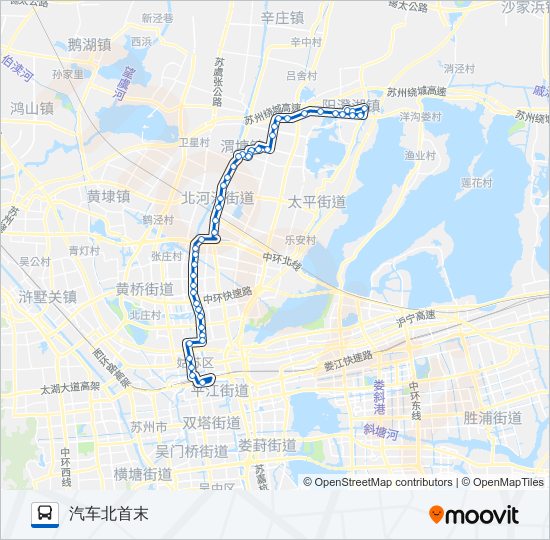 公交84路的线路图