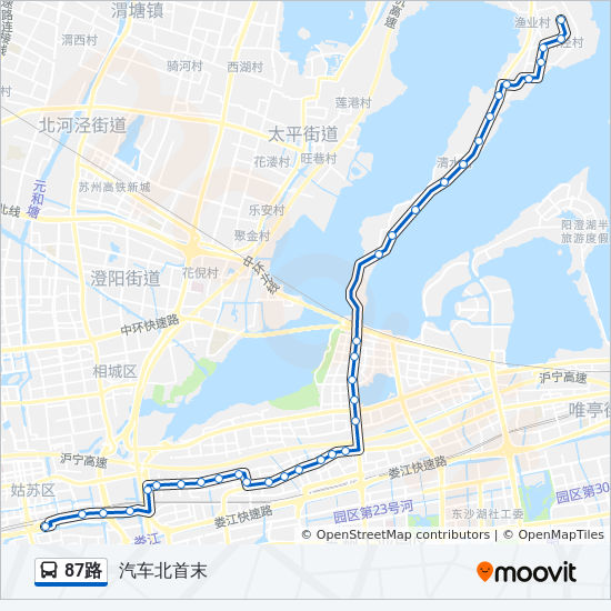87路 bus Line Map