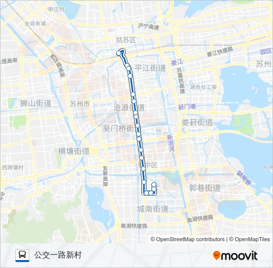 夜1路 Bus Line Map