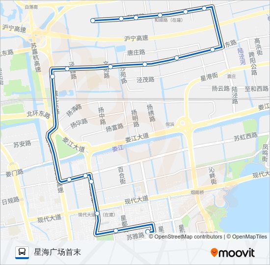 公交256路的线路图