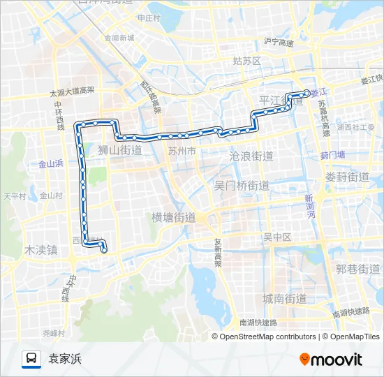 公交301路的线路图