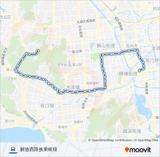 公交312路的线路图