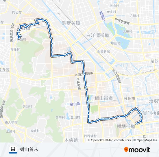 公交319路的线路图