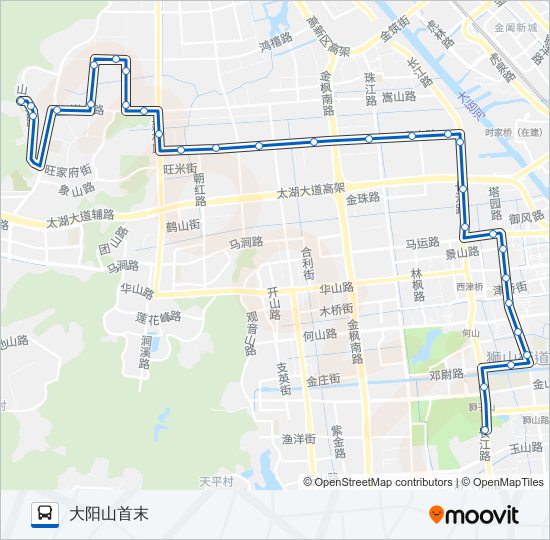 公交322路的线路图