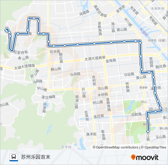 公交322路的线路图