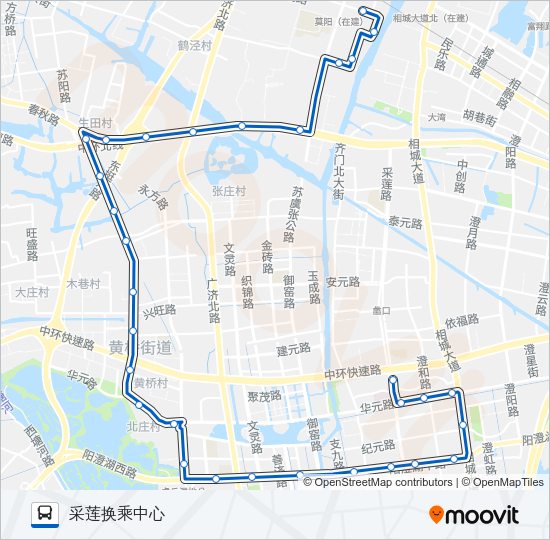 公交805路的线路图