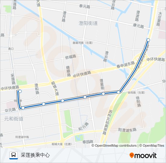 公交807路的线路图